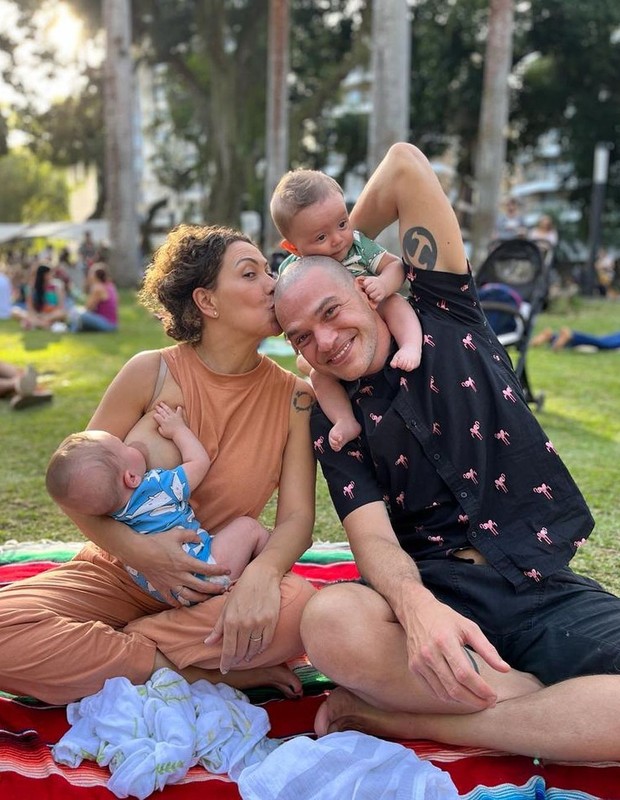 Fabíula Nascimento e Emilio Dantas celebram mesversário de filhos gêmeos (Foto: Reprodução/Instagram)