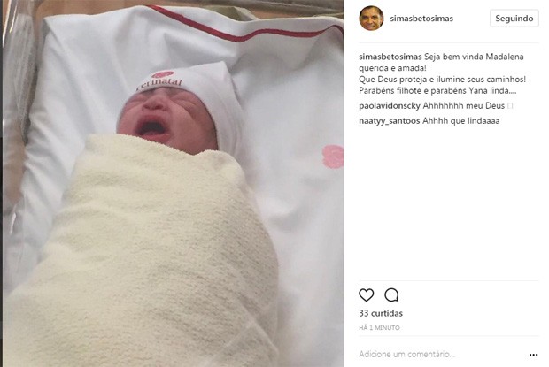 Madalena, filha de Yanna Lavigne e Bruno Gissoni (Foto: Reprodução/Instagram)