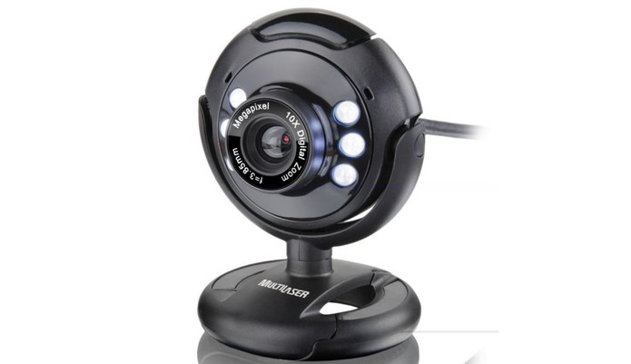 Webcam oferece iluminação LED e botão rápido para disparos de fotos (Foto: Divulgação/Multilaser)