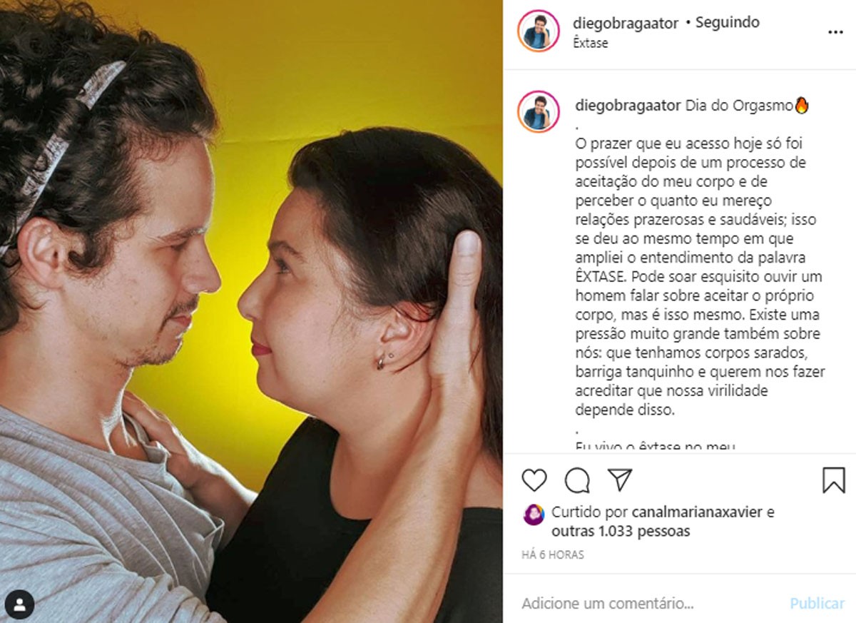 Mariana Xavier ganha homenagem de Diego Braga no Dia do Orgasmo (Foto: Reprodução/Instagram)
