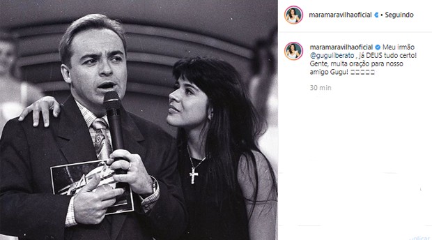 Mara Maravilha e Gugu Liberato (Foto: Reprodução/Instagram)