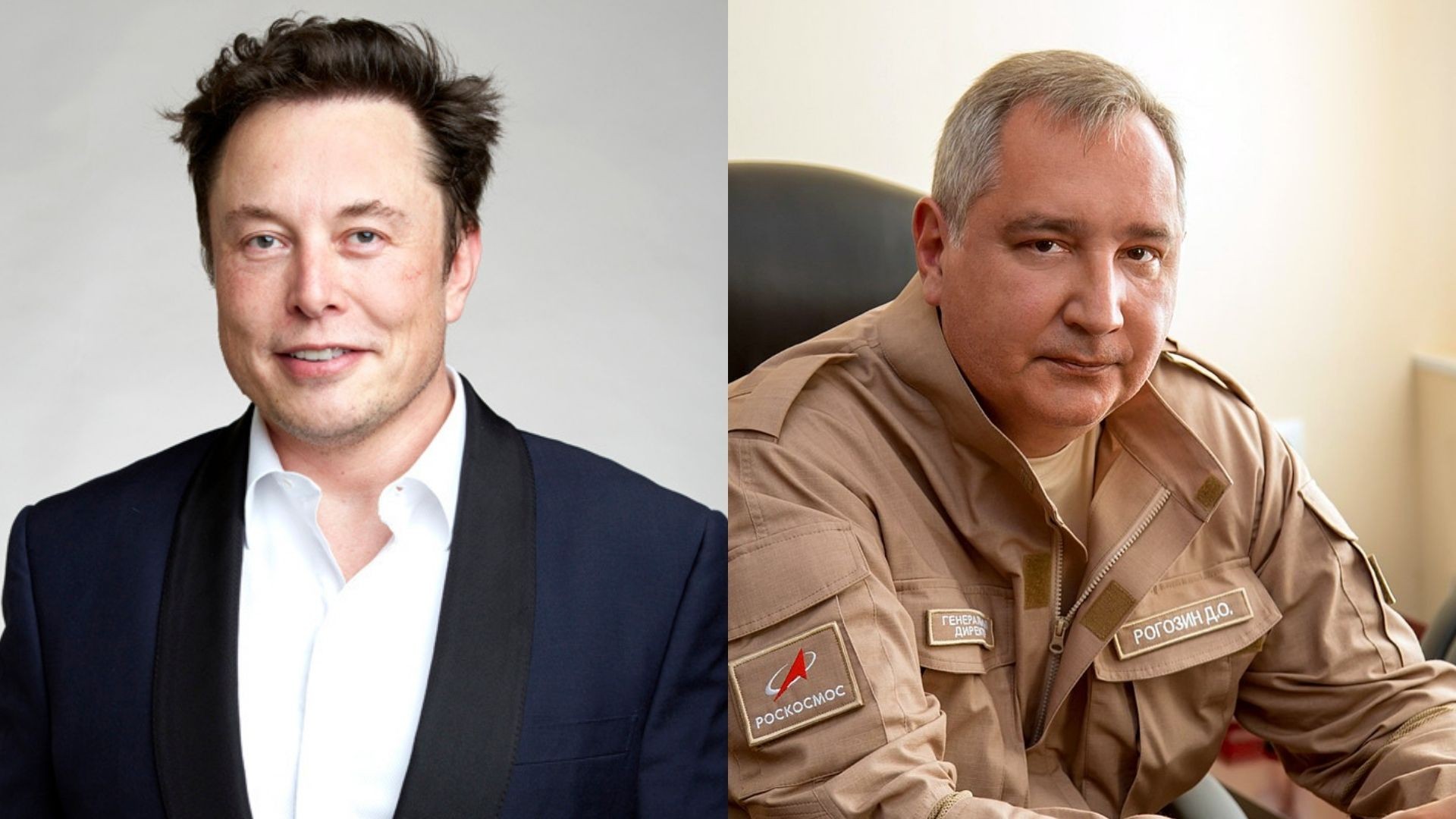 Elon Musk, CEO da Space X, e Dmitry Rogozin, chefe da agência espacial russa Roscosmos (Foto: Creative Commons/Wikimedia Commons )