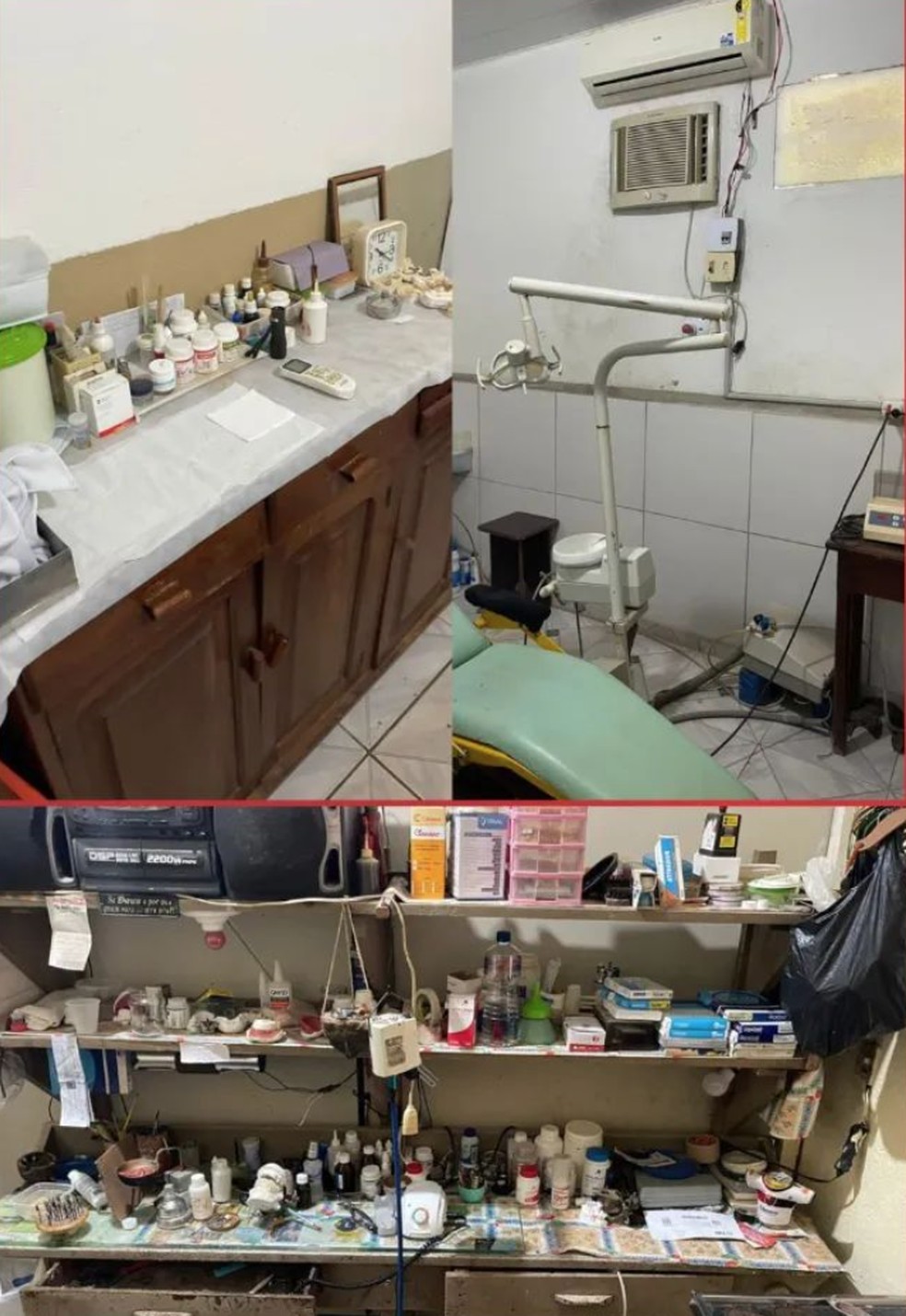 Vigilância Sanitária interditou local em que homem atuava ilegalmente como cirurgião-dentista em RO — Foto: Reprodução/CRO-RO