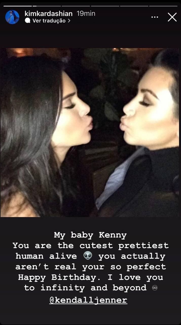 Kim Kardashian e Kendall Jenner (Foto: Reprodução / Instagram)