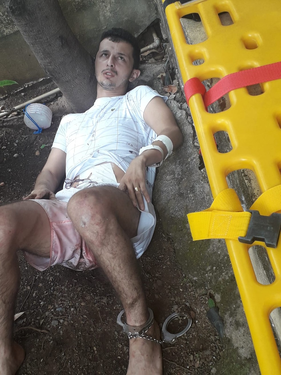 Wadson Sales Leonel, de 23 anos, fez uma corda usando lençóis e conseguiu fugir pela janela do quarto andar do Pronto-Socorro de Cuiabá — Foto: Divulgação