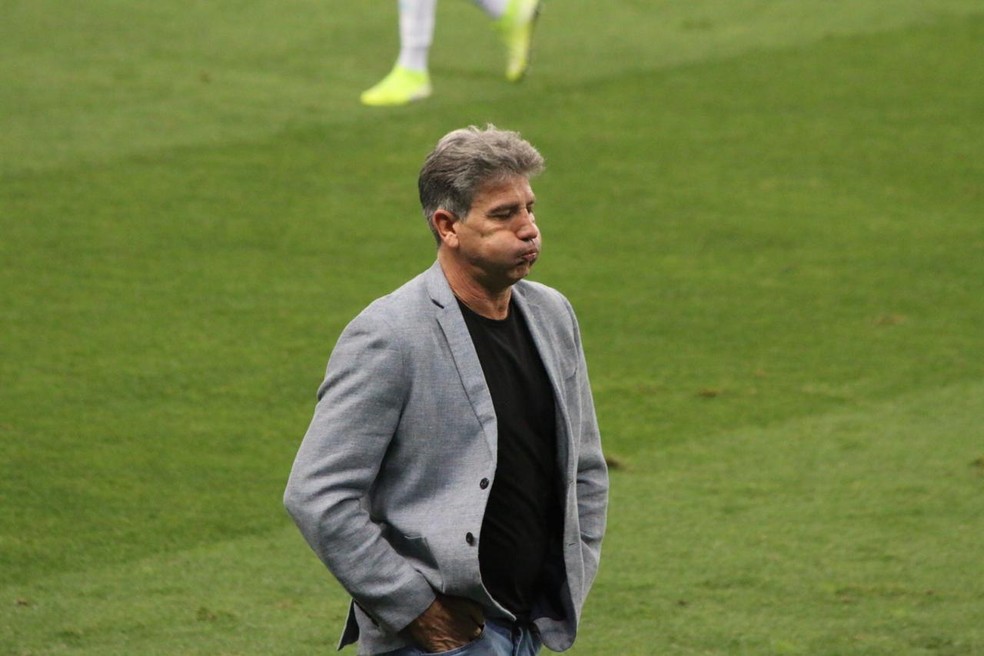 Técnico Renato Portaluppi em Grêmio 2x1 Bragantino — Foto: Eduardo Moura/ge.globo