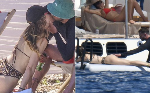 Justin Timberlake e Jessica Biel curtem dia de praia com beijos e 'mão boba' na Sardenha