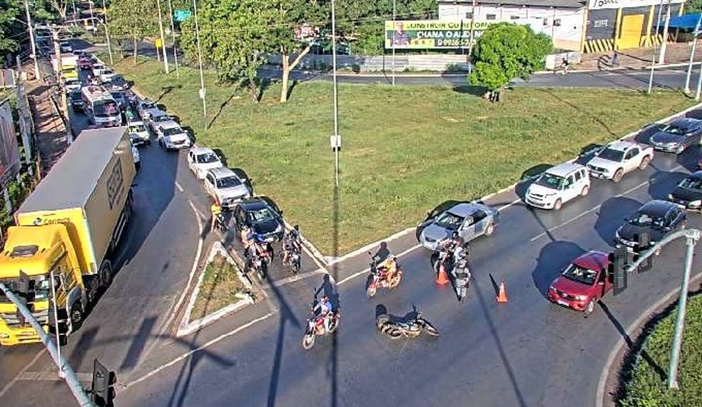 Motociclista foi atropelado em Cuiabá — Foto: Divulgação