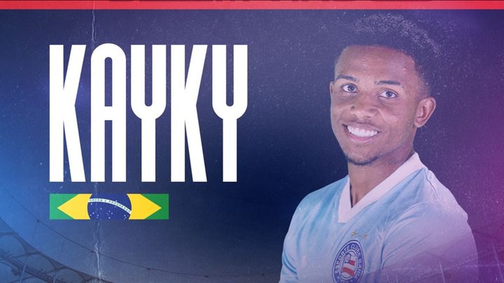 Kayky é anunciado como reforço pelo Bahia — Foto: Reprodução / EC Bahia