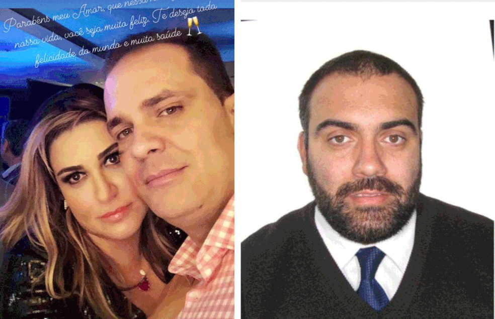 A empresária Anne Cipriano Frigo e o namorado, o segurança Vitor Lúcio Jacinto. Ao lado, o corretor de imóveis Carlos Alex Ribeiro de Sousa. A empresária e o corretor foram presos por suspeita de envolvimento no assassinato do segurança em São Paulo — Foto: Reprodução/Redes sociais 