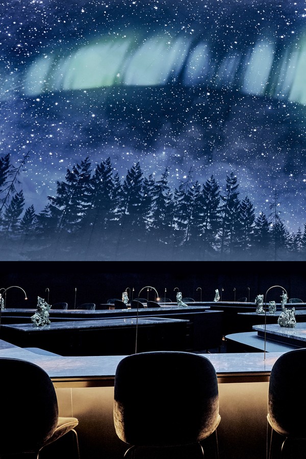 Restaurante na Dinamarca com teto em estilo planetário proporciona jantar sob as estrelas (Foto: Claes Bech Poulsen)