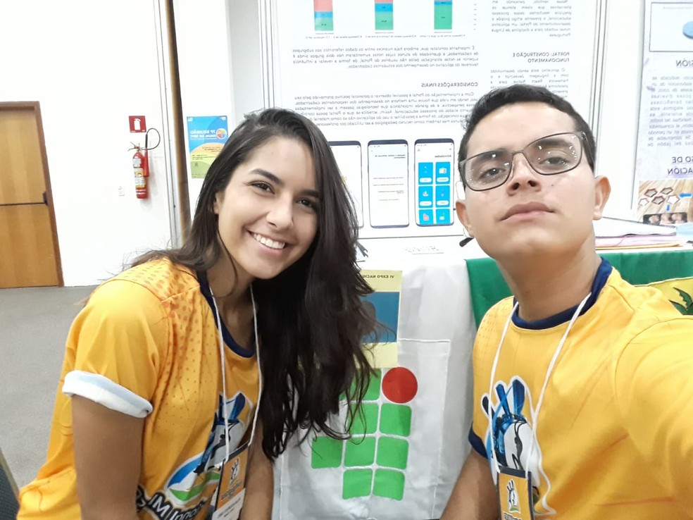 Melina e Djalma sÃ£o ex-alunos do IFRN de CearÃ¡-Mirim â Foto: DivulgaÃ§Ã£o