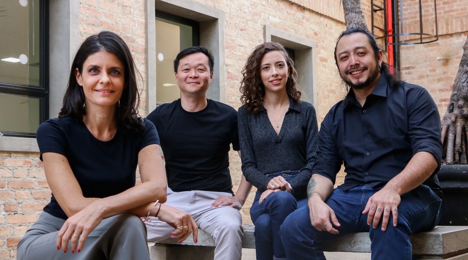 Fundadores do Lingopass: Alexandrine Brami, Daniel Nakamura, Suzana Lordelo e Eduardo Sato (Foto: Divulgação)