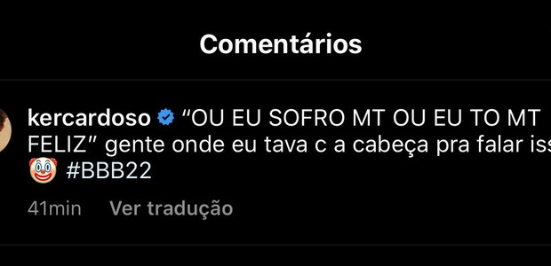 Post de Kerline (Foto: Reprodução/Instagram)