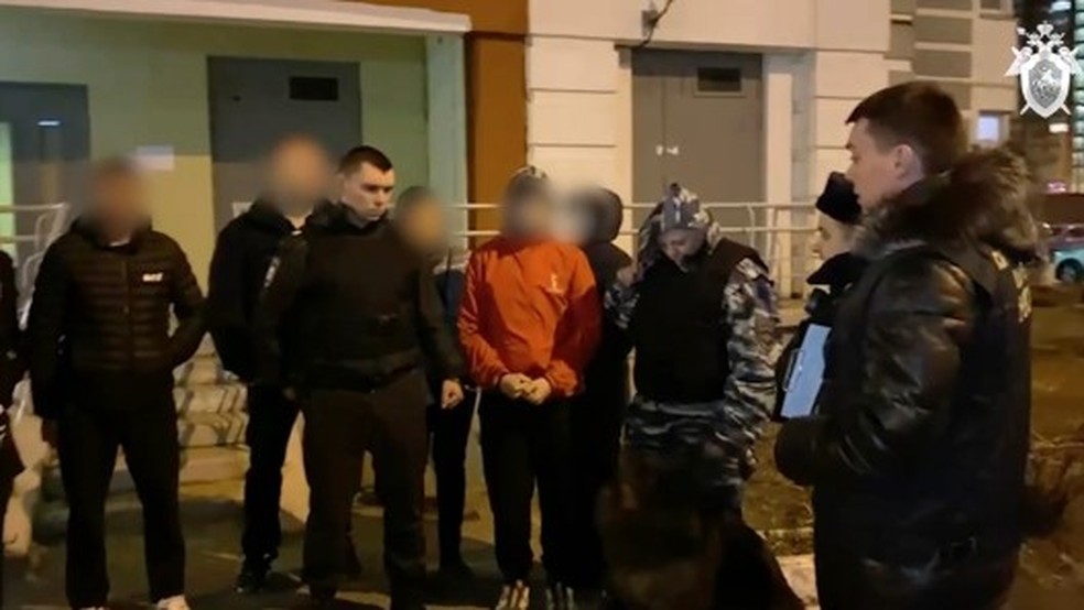 Acusados da morte de Anastasia Milosskaya são apreendidos pela polícia russa — Foto: Reprodução