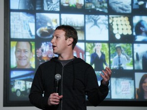 Mark Zuckerberg durante a apresentação do serviço de busca social do Facebook (Foto: Getty Images)