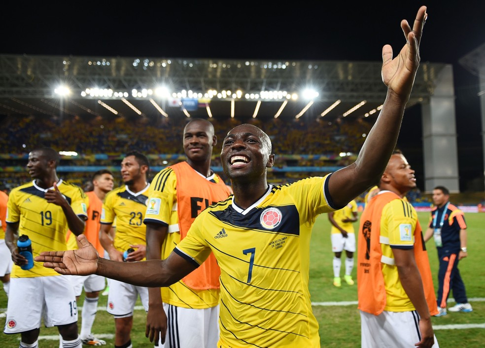 Pablo Armero disputou a Copa de 2014 pela Colômbia — Foto: Getty Images