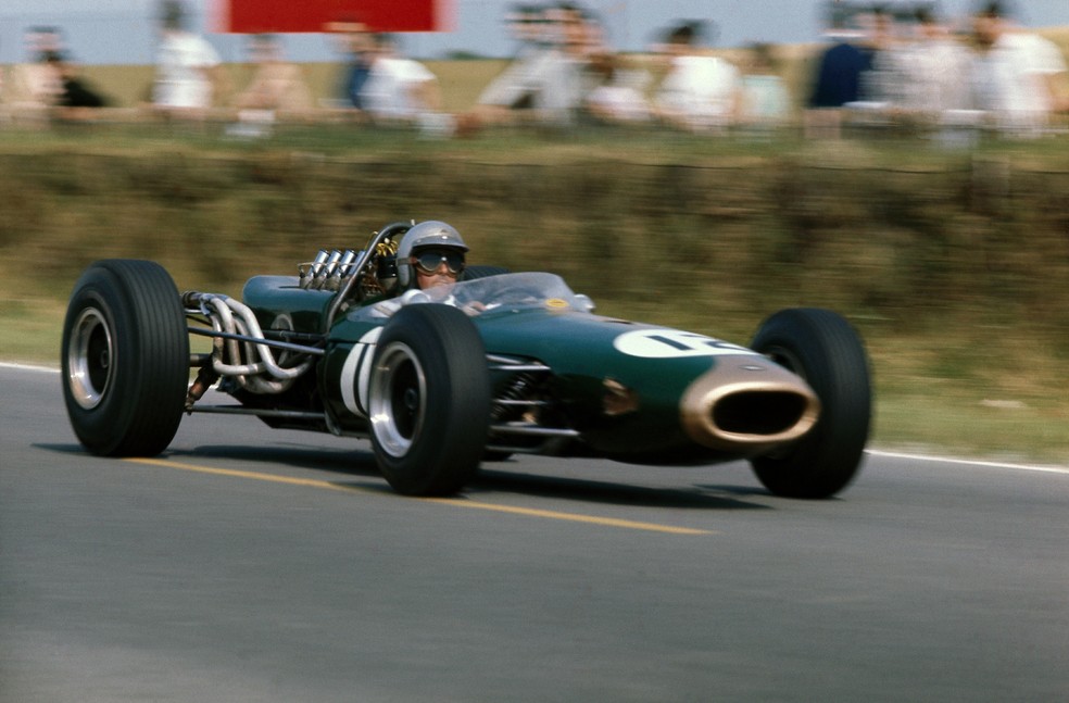 Jack Brabham no GP da França de 1966, ano do tricampeonato — Foto: Getty Images