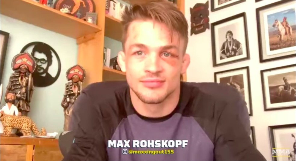Max Rohskopf fala em entrevista ao MMA Fighting: lutador disse ter tendência à autossabotagem — Foto: Reprodução/MMAFighting.com