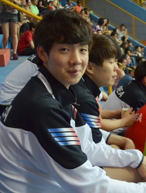 goleiro Pyun Uibeom Coreia do Sul Mundial Handebol Júnior 2015 (Foto: Alex Rocha)