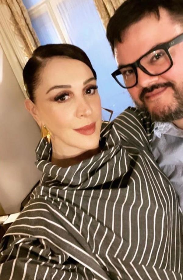Claudia Raia e o maquiador Eliezer Lopes (Foto: Reprodução/ Instagram)