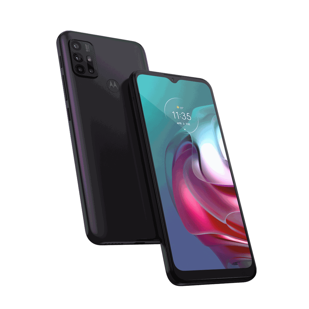 Moto G30 está disponível nas cores Dark Prisma ou White Lilac — Foto: Divulgação/Motorola