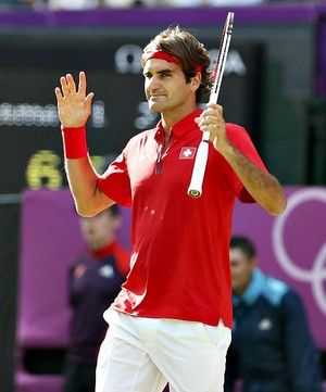 Roger Federer tênis Londres 2012 Olimpíadas quartas (Foto: Reuters)