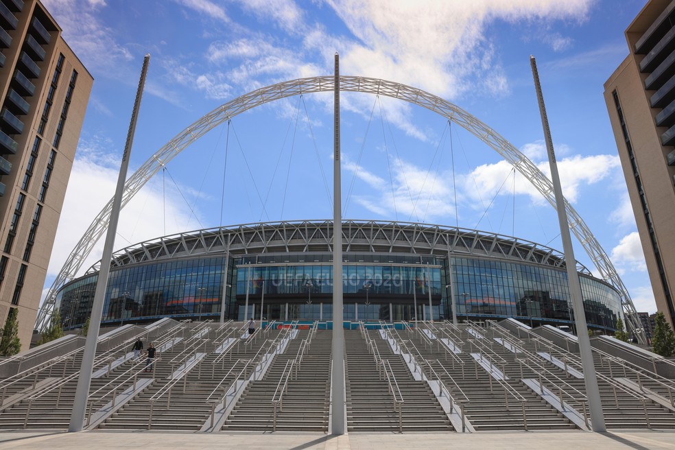 Local da final da Eurocopa, Wembley também foi cogitado como possível palco único — Foto: Getty Images