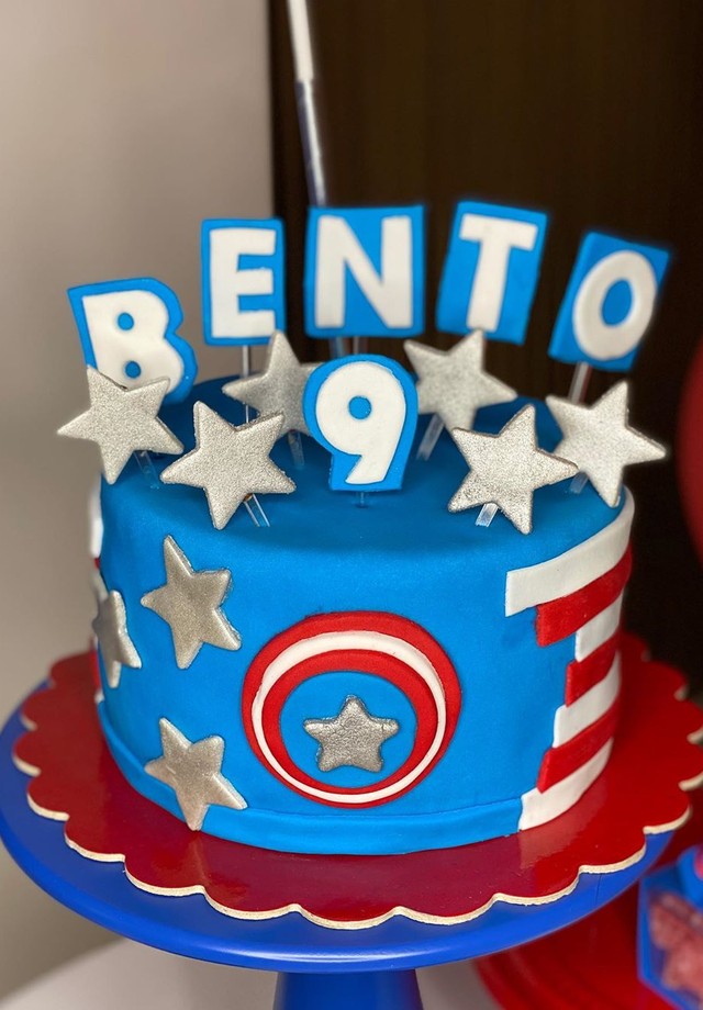 Bento ganha festinha do Capitão América para comemorar seus 9 meses de vida (Foto: Reprodução/Instagram)