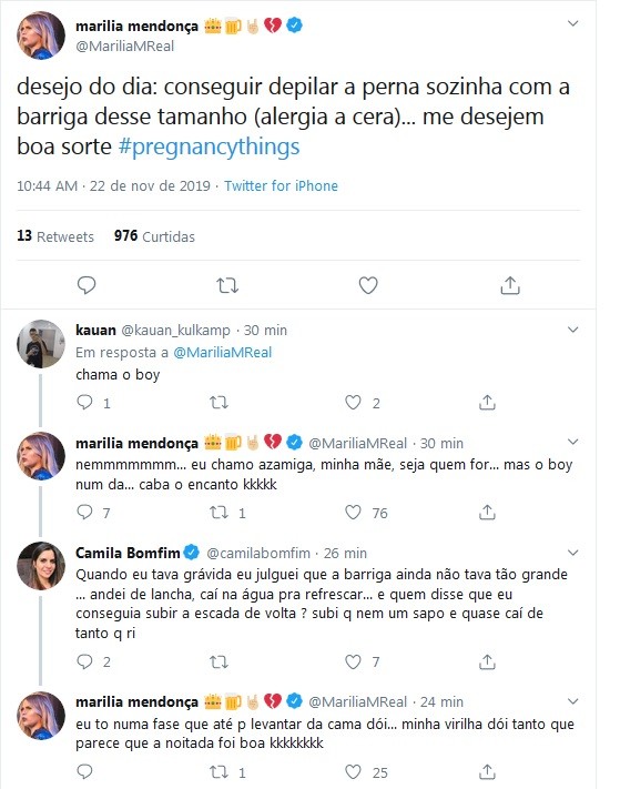 Marilia Mendonça conversa com fãs (Foto: Reprodução/Twitter)