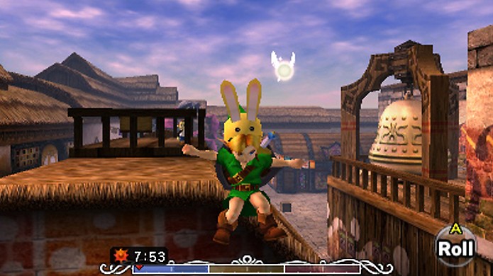 A m?scara Bunny Hood aumenta bastante a velocidade de Link (Foto: Pocket Gamer)