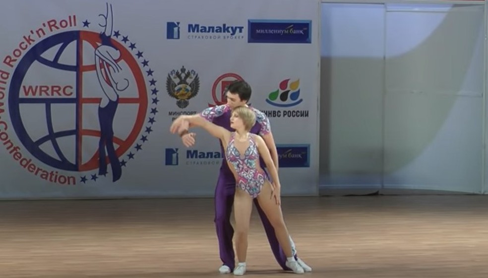 Filha de Putin foi dançarina acrobática — Foto: Reprodução/WRRC