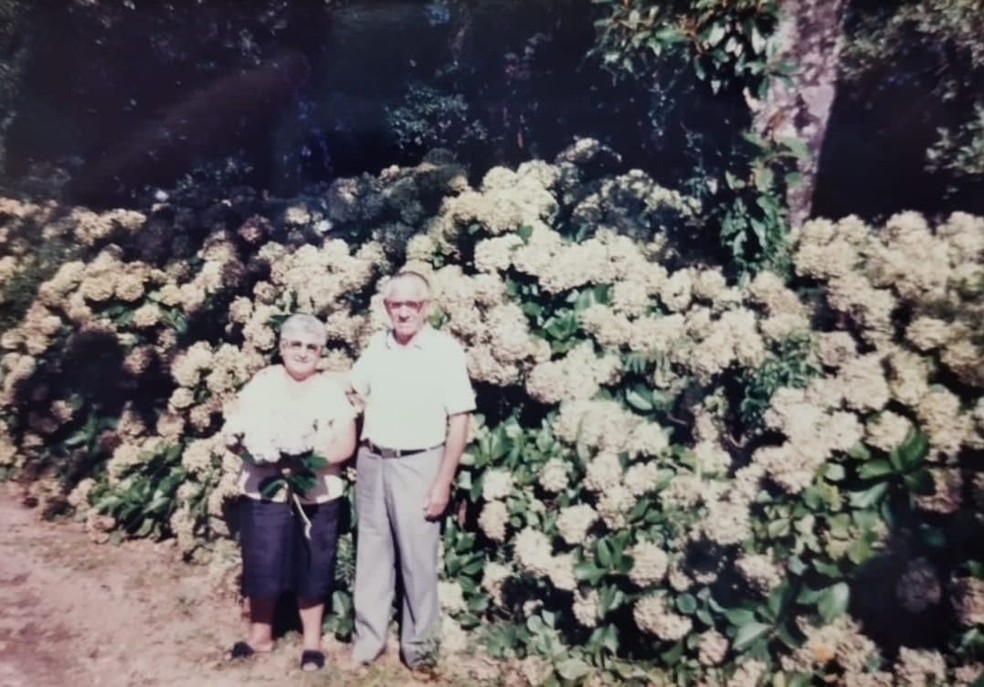 Armando e Aurora nos anos 90 — Foto: Arquivo Pessoal