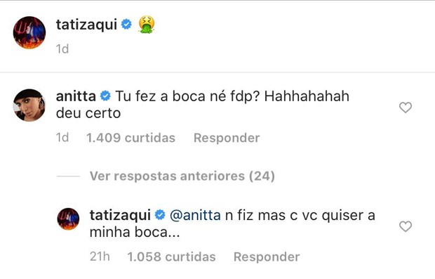 Tati Zaqui e Anitta (Foto: Reprodução / Instagram)