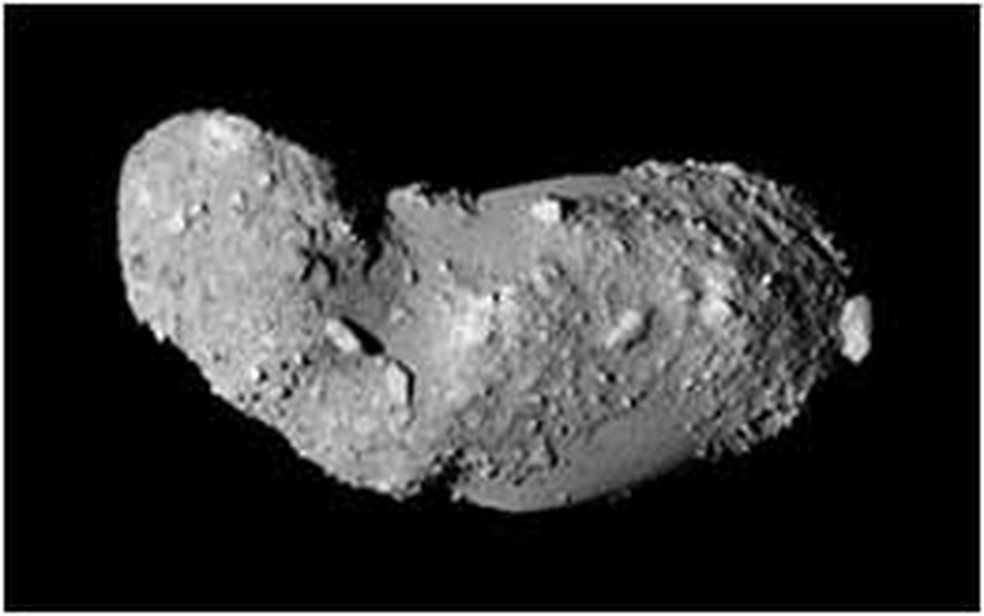 Cientistas identificam, pela primeira vez, água e compostos orgânicos em poeira de asteróide. — Foto: JAXA