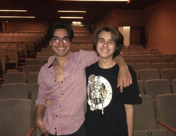 André Gonçalves e o filho, Pedro Arthur, durante encontro em 2017 (Foto: Reprodução/Instagram)