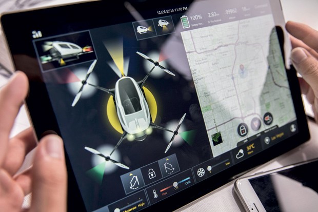 Drone é controlado por um app que funciona como um Waze (Foto: Divulgação)