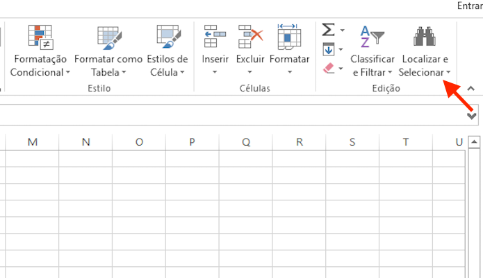 Acessando a ferramenta localizar e selecionar do Excel (Foto: Reprodução/Marvin Costa)