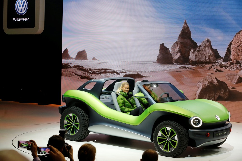 Conceito Volkswagen ID Buggy no Salão de Genebra 2019 — Foto: Pierre Albouy/Reuters