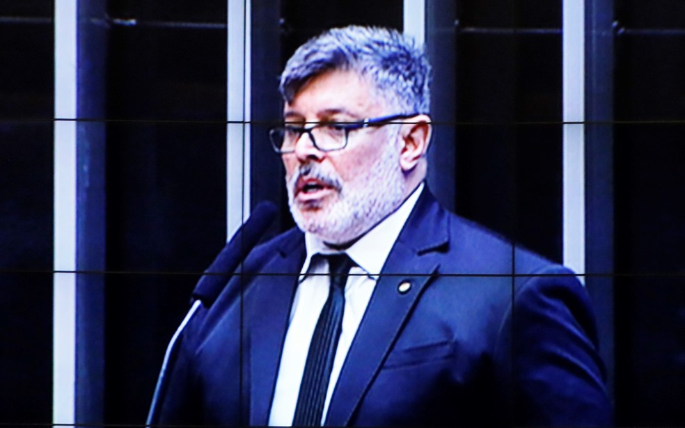 O deputado Alexandre Frota (PSDB-SP) durante sessão do plenário virtual da Câmara — Foto: Najara Araújo / Câmara dos Deputados