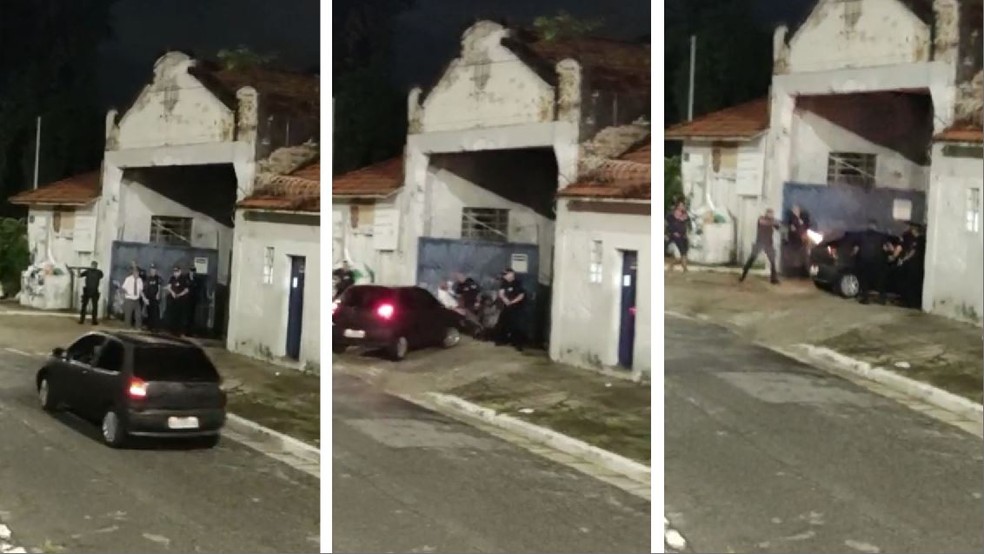Vídeo gravado por testemunha mostra momento que carro atropela advogado. Depois GCMs atiram no motorista, que é morto em São Paulo — Foto: Reprodução/Redes sociais