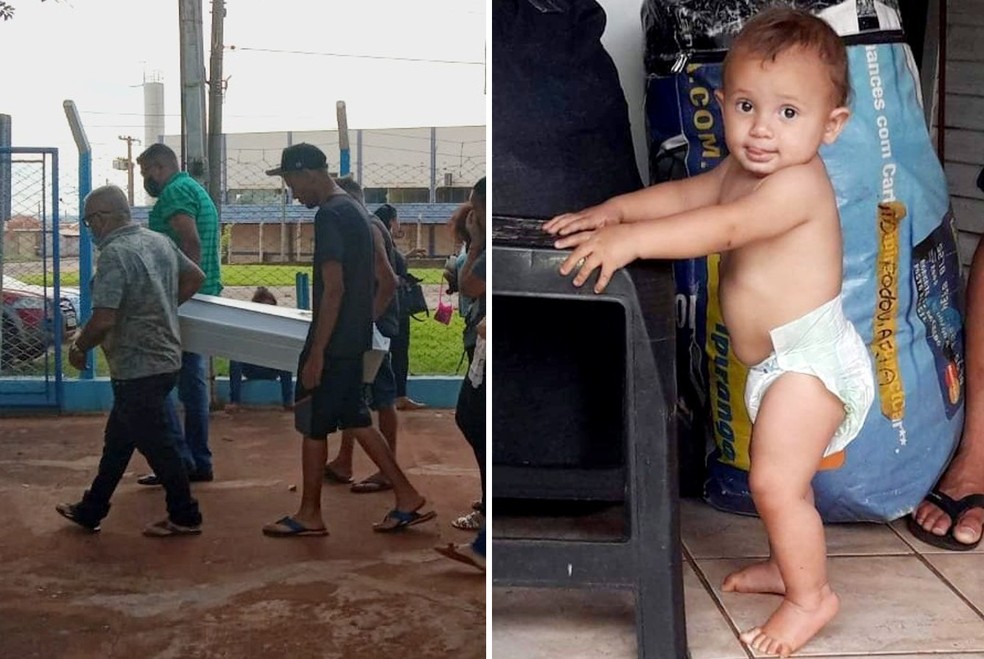 Bebê que morreu após ser internado com sinais de abuso sexual e mordidas é enterrado em Potunduva, distrito de Jaú — Foto: Arquivo pessoal