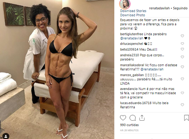 Renata DAvila apaga comentários (Foto: Reprodução/Instagram)