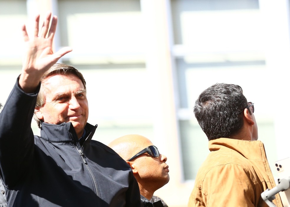 Presidente Jair Bolsonaro durante evento em Curitiba (PR) — Foto: Giuliano Gomes/PR PRESS