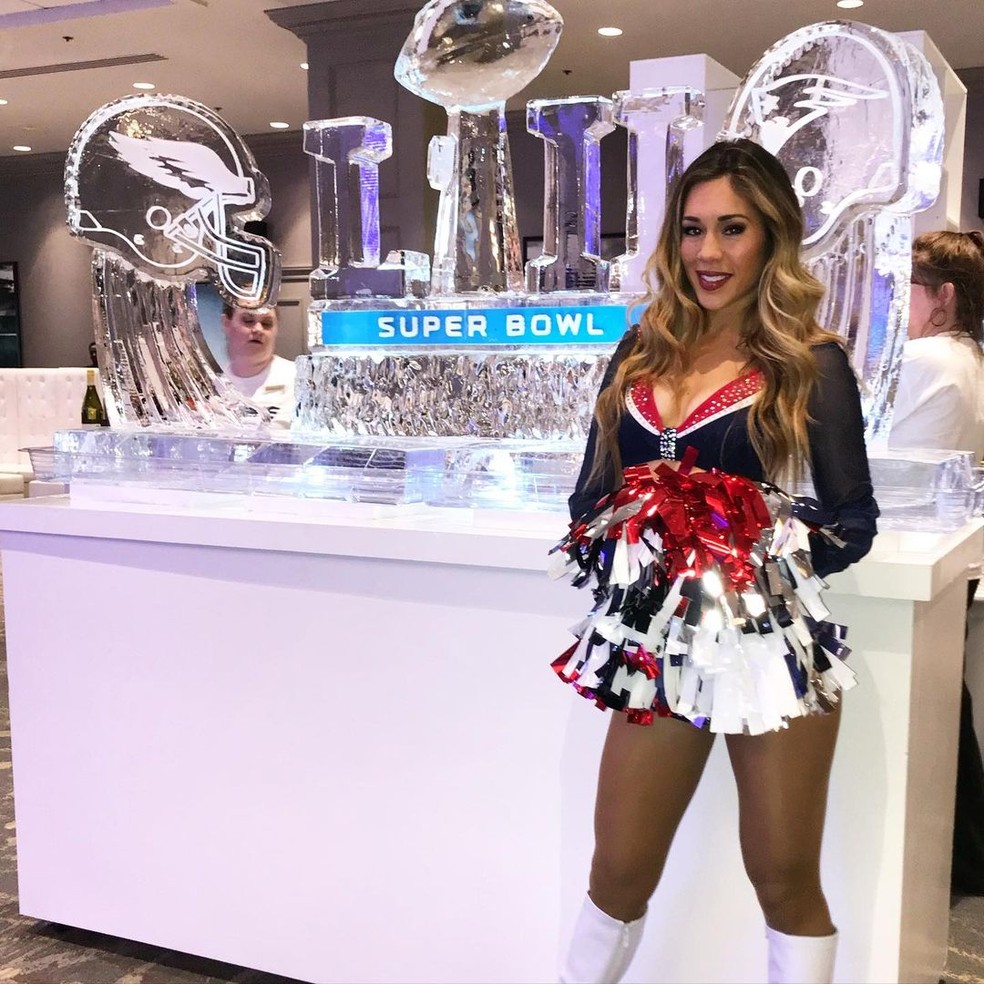 Ashley Herron nos tempos como cheeleader do New England Patriots  Foto: reproduo/Instagram
