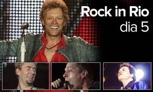Bon Jovi beijou fã e Nickelback tocou 'o' hit; Matchbox teve o galã (Arte/G1)