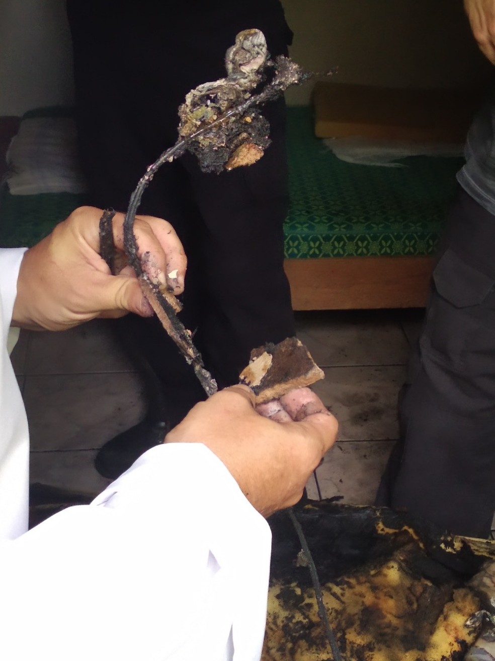 Incêndio em residência matou idosa em Junqueirópolis — Foto: Cedida