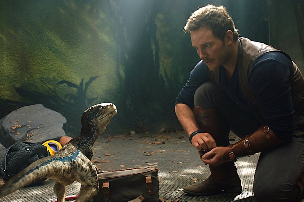 Chris Pratt em cena de 'Jurassic World: Dominio' — Foto: Divulgação