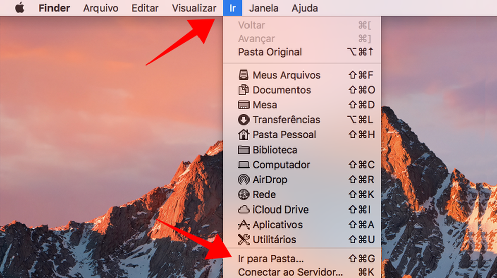 Abra o menu de acesso rápido do Finder no Mac (Foto: Reprodução/Paulo Alves)