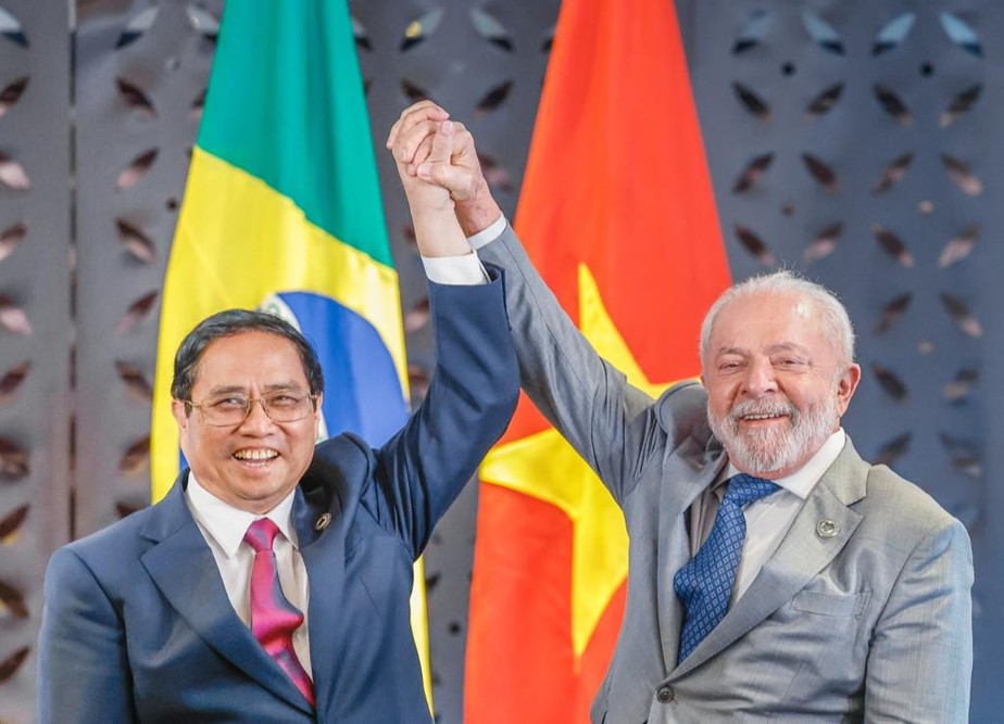 O presidente da República, Luiz Inácio Lula da Silva, se encontrou neste domingo (21) com o primeiro-ministro do Vietnã, Pham Minh Chinh, para mais uma reunião bilateral realizada no âmbito da cúpula estendida do G7, em Hiroshima, no Japão